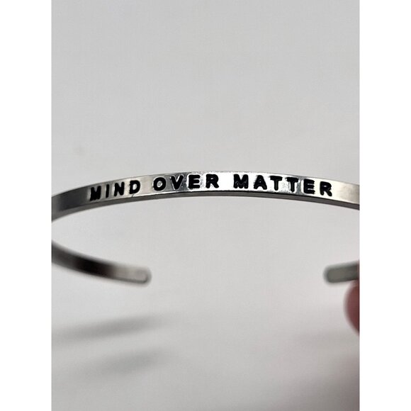 MANTRA BAND "MIND OVER MATTER" Stainless Steel Cuff Bracelet - Picture 7 of 7